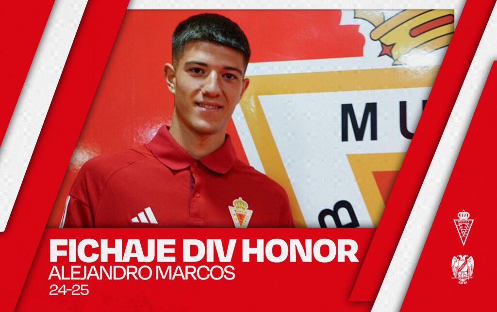Alejandro Marcos, nuevo fichaje para el centro de la defensa del Juvenil A de División de Honor del Real Murcia