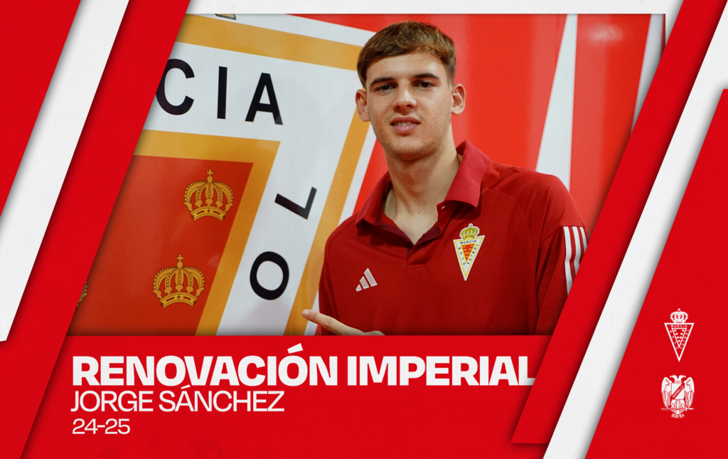 Jorge Sánchez renueva con el Real Murcia y seguirá demostrando todo su talento defensivo en la zaga del Imperial