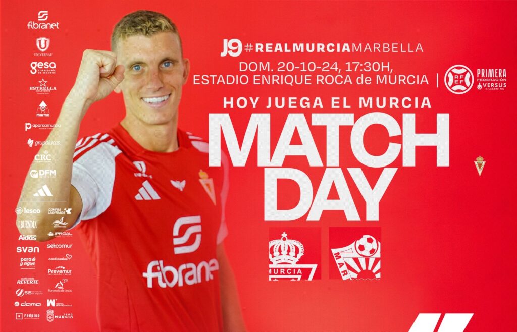 ¡Hoy juega el Murcia! Real Murcia – Marbella hoy a las 17:30 horas en el Estadio Enrique Roca de Murcia