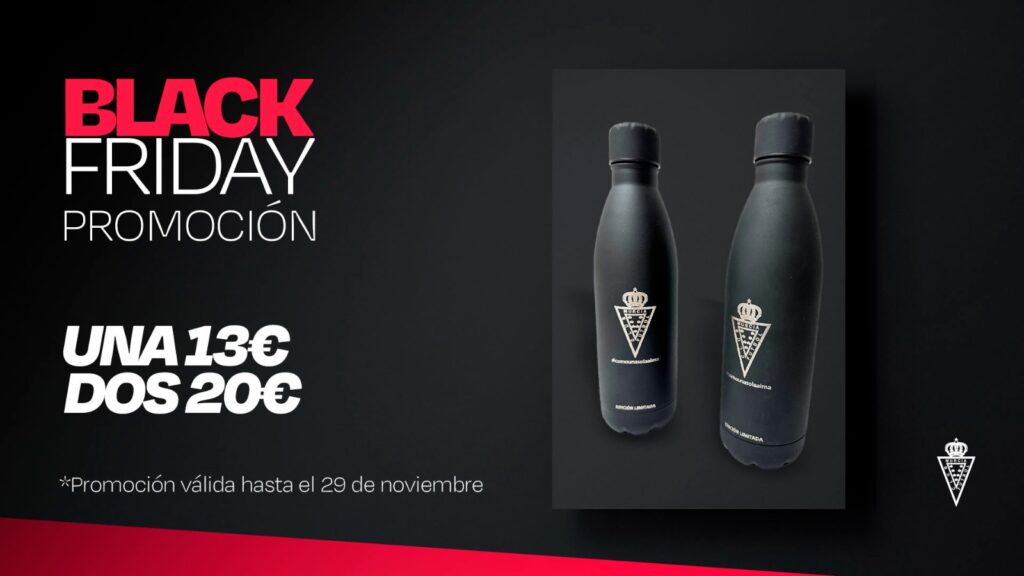 Botellas exclusivas del Real Murcia: aprovecha la promoción de Black Friday