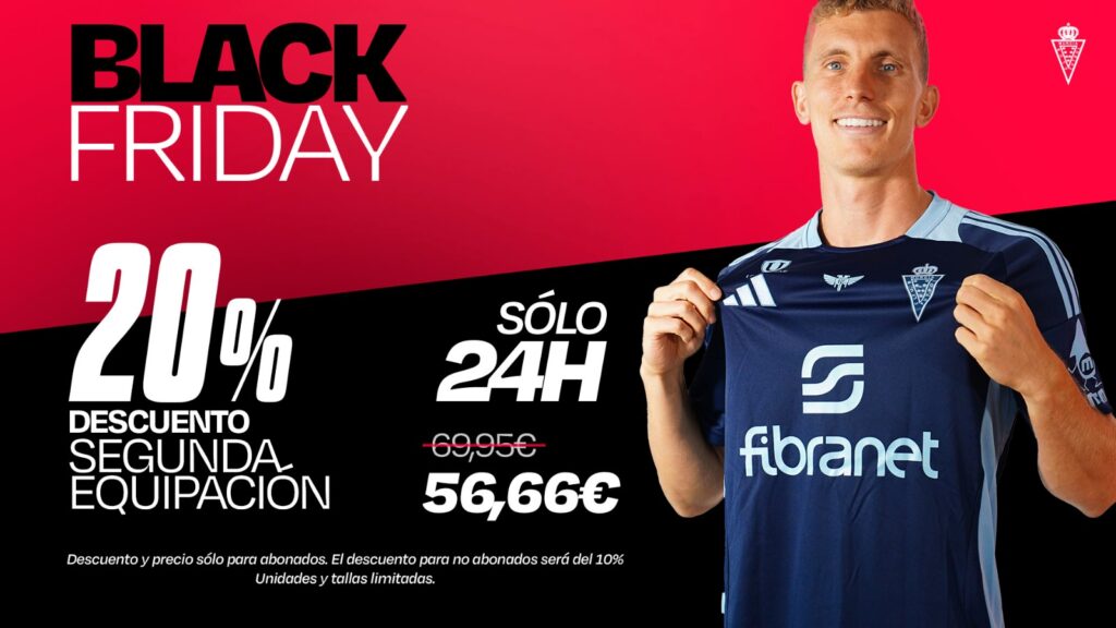 ¡Black Friday en el Real Murcia! Descuento exclusivo en la segunda equipación