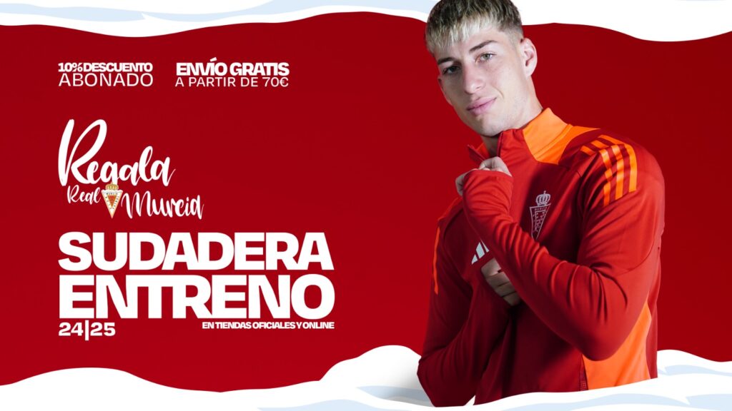 ¡Regala Real Murcia esta Navidad con la sudadera de entrenamiento 24/25!